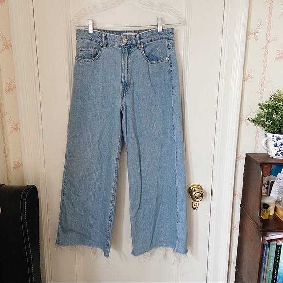 Jean high rise cropped zara Clearance